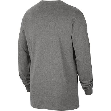 Men's Nike Heather Gray Oregon Ducks Fast Break Long Sleeve T-Shirt