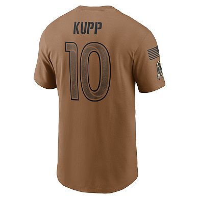 Men's Nike Cooper Kupp Brown Los Angeles Rams 2023 Salute To Service Name & Number T-Shirt