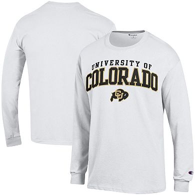 Men's Champion White Colorado Buffaloes Property Of Long Sleeve T-Shirt