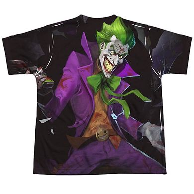 Infinite Crisis Batman Vs Joker Short Sleeve Youth Poly Crew T-shirt