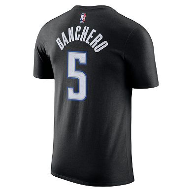 Men's Nike Paolo Banchero Black Orlando Magic Icon 2022/23 Name & Number T-Shirt