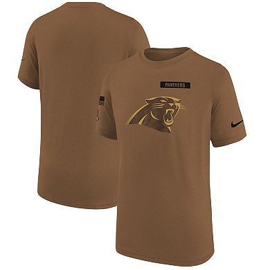 Youth Nike  Brown Carolina Panthers 2023 Salute to Service Legend T-Shirt