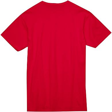Unisex Mitchell & Ness  Red Miami Heat Hardwood Classics MVP Throwback Logo T-Shirt