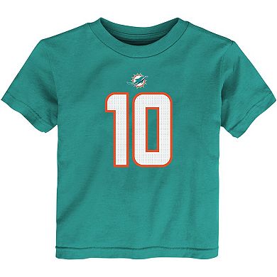 Toddler Nike Tyreek Hill Aqua Miami Dolphins Player Name & Number T-Shirt