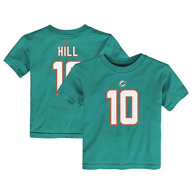 Toddler Nike Tyreek Hill Aqua Miami Dolphins Player Name & Number T-Shirt