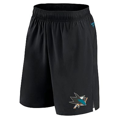 Men's Fanatics Branded  Black San Jose Sharks Authentic Pro Tech Shorts