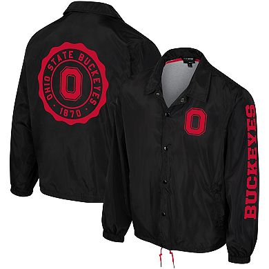 Women's The Wild Collective Black Ohio State Buckeyes 2023 Coaches Full-Snap Jacket