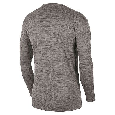 Men's Nike Heather Gray Michigan State Spartans Team Velocity Performance Long Sleeve T-Shirt