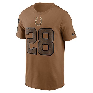 Men's Nike Jonathan Taylor Brown Indianapolis Colts 2023 Salute To Service Name & Number T-Shirt