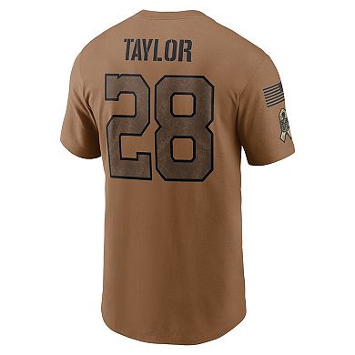 Men's Nike Jonathan Taylor Brown Indianapolis Colts 2023 Salute To Service Name & Number T-Shirt