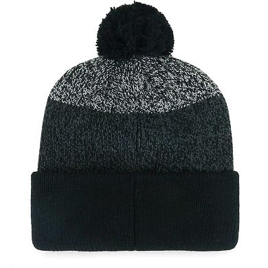 Men's '47 Black Pittsburgh Pirates Darkfreeze Cuffed Knit Hat with Pom