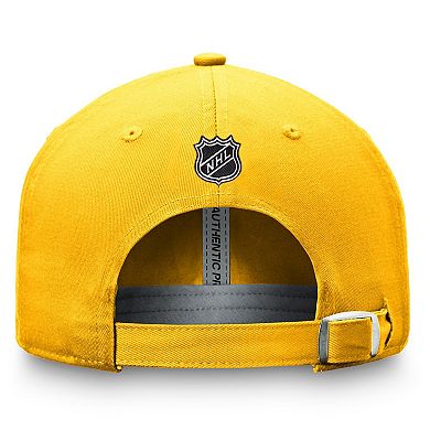 Men's Fanatics Branded  Gold Nashville Predators Authentic Pro Prime Adjustable Hat