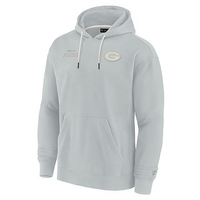 Unisex Fanatics Signature Gray Green Bay Packers Super Soft Fleece Pullover Hoodie