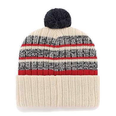 Men's '47 Natural Boston Red Sox Tavern Cuffed Knit Hat with Pom
