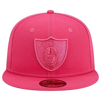 Men's New Era Pink Las Vegas Raiders Color Pack 59FIFTY Fitted Hat