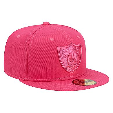 Men's New Era Pink Las Vegas Raiders Color Pack 59FIFTY Fitted Hat