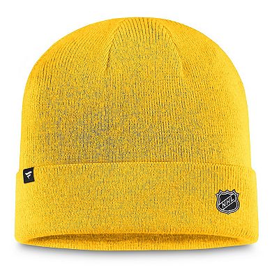 Men's Fanatics Branded  Gold Nashville Predators Authentic Pro Cuffed Knit Hat