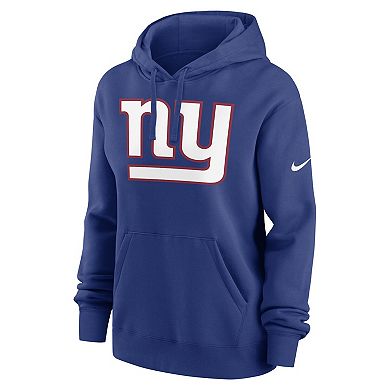 Women's Nike Royal New York Giants Team Logo Club Fleece Pullover Hoodie