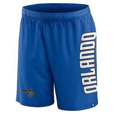 Men's Fanatics Branded Blue Orlando Magic Post Up Mesh Shorts