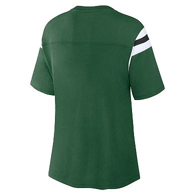 Women's Fanatics Branded Green New York Jets Classic Rhinestone T-Shirt