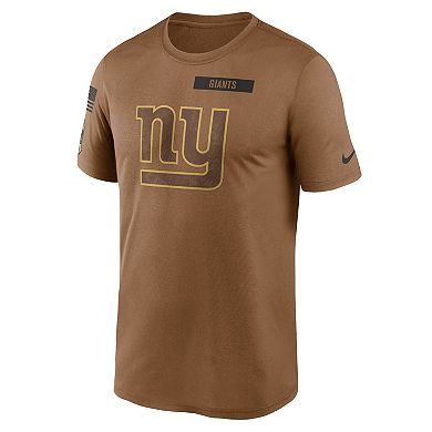 Men's Nike  Brown New York Giants 2023 Salute To Service Legend Performance T-Shirt