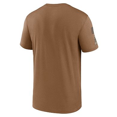 Men's Nike  Brown New York Giants 2023 Salute To Service Legend Performance T-Shirt