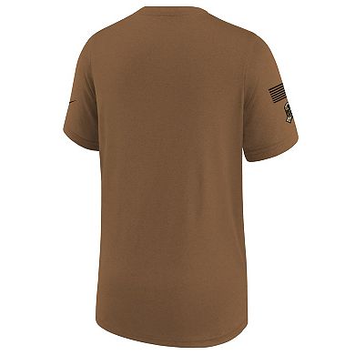 Youth Nike  Brown New England Patriots 2023 Salute to Service Legend T-Shirt