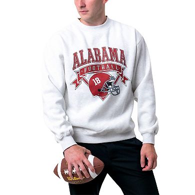 Women's Established & Co. Ash Alabama Crimson Tide Logo Pullover Sweatshirt