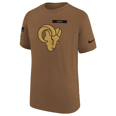 Youth Nike  Brown Los Angeles Rams 2023 Salute to Service Legend T-Shirt