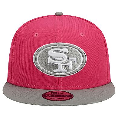 Men's New Era Pink/Gray San Francisco 49ers 2-Tone Color Pack 9FIFTY Snapback Hat
