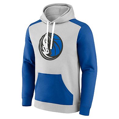 Men's Fanatics Branded  Navy/Silver Dallas Mavericks Big & Tall Primary Arctic Pullover Hoodie