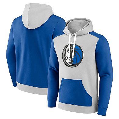 Men's Fanatics Branded  Navy/Silver Dallas Mavericks Big & Tall Primary Arctic Pullover Hoodie