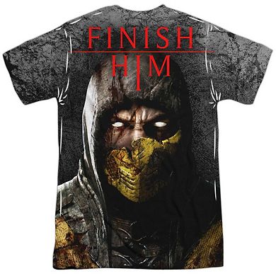 Mortal Kombat X Finish Him Short Sleeve Adult Poly Crew T-shirt