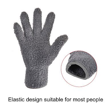 4 Pairs Dusting Cleaning Gloves Microfiber Mittens for Home Window, 4 Colors