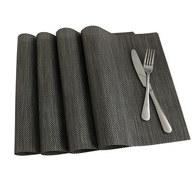 Heat Resistant Non-skid PVC Table Mats Woven Placemats