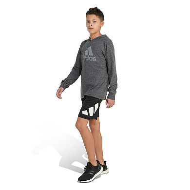 Boys 8-20 adidas Long Sleeve Hooded T-Shirt in Regular & Plus Size