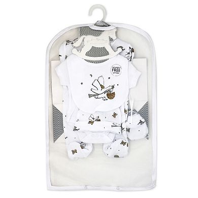 Baby Boys and Girls Busy Stork Layette, 5 Piece Set