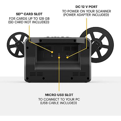 REELS Portable Film Scanner, Slide Viewer, Digital Photo Scanner & Digitizer