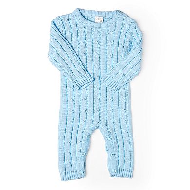 Baby Boys and Baby Girls Long Sleeved Cable Knit Romper