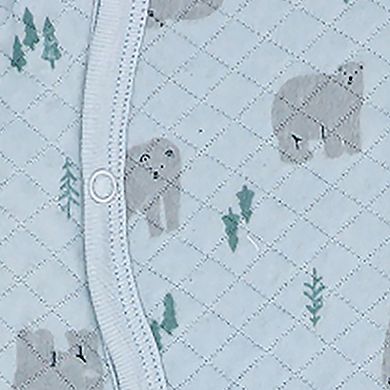 Baby Boys and Baby Girls Polar Bear Quilted Footie