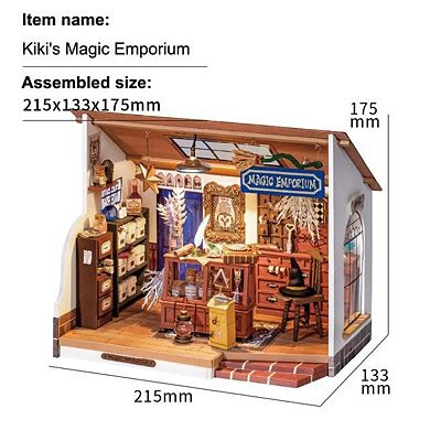 DIY 3D House Puzzle - Kiki's Magic Emporium 148 Pcs