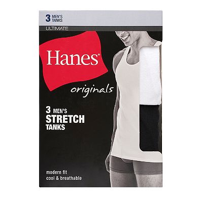 Men's Hanes® Originals Ultimate 3-Pack Stretch Tank Tops