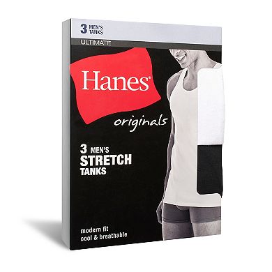 Men's Hanes® Originals Ultimate 3-Pack Stretch Tank Tops