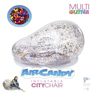 Inflatable Chair BloChair In Multi-Color Glitter AirCandy