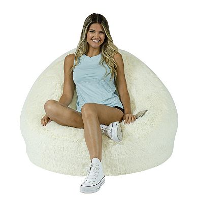 Inflatable Chair Mongolian Faux Fur Air Candy