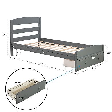 Merax Platform Bed with Storage Drawer