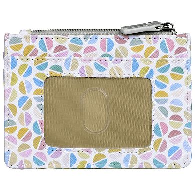 Julia Buxton Split Polka Dot Print Faux Leather Slot Coin Case