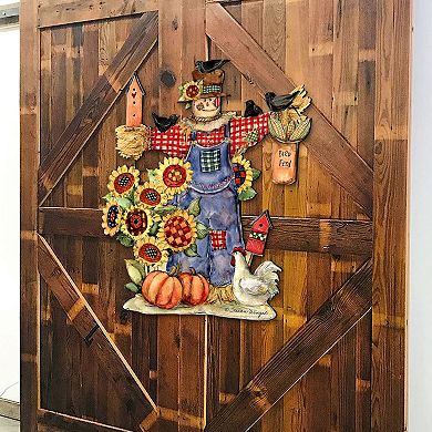 Bethany Scarecrow Halloween Door Decor by Susan Winget - Thanksgiving Halloween Decor