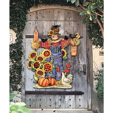 Bethany Scarecrow Halloween Door Decor by Susan Winget - Thanksgiving Halloween Decor