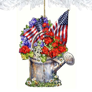 Set of 2 - Blooming American Freedom Ornament by D. Gelsinger - Designocracy